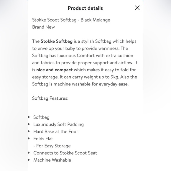 Stokke Scoot Softbag-Blk Melange colour - Picture 5 of 5